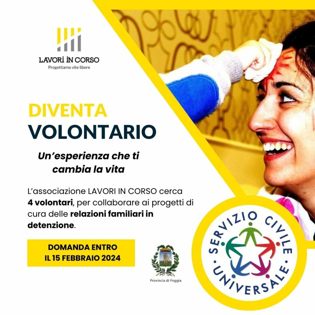 Lavori in Corso – Servizio Civile a Lucera (FG) – Domande fino al 15 Febbraio