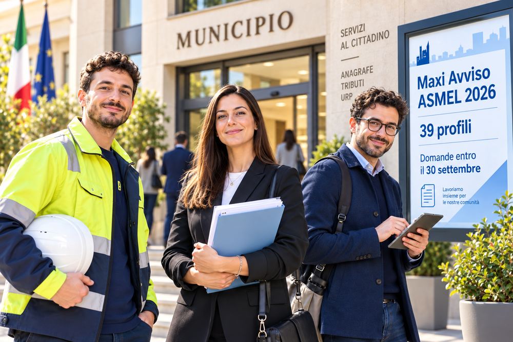 Maxi Avviso Concorsi ASMEL 2026: 39 posti e 1.000 Comuni aderenti maxi-avviso-concorsi-asmel