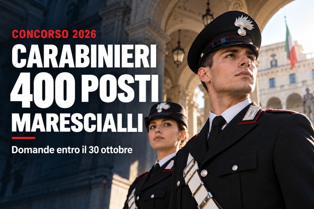 Concorso pubblico Carabinieri 400 marescialli: domande entro il 30 ottobre concorso-pubblico-marescialli-carabinieri